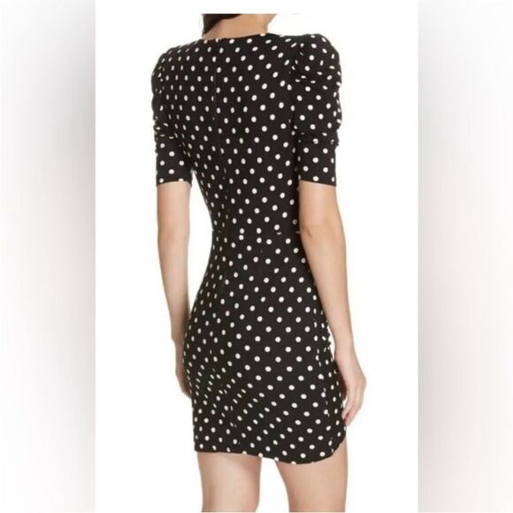 Alice+ Olivia Elegant Black Polka Dot Dress, US0 - Picture 3 of 10